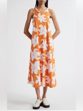 Worn 1x excellent condition Marimekko Liplatus Velinarisissi floral cotton midi